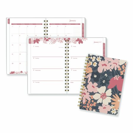 CAMBRIDGE Thicket Weekly/Monthly Planner, Floral Artwork, 8.5x6.38, 12-Month Jan to Dec: 2024 1681200